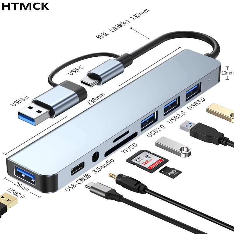 Usb Hub Type C - 8-in-2 USB Type-C Multiport Docking Station,