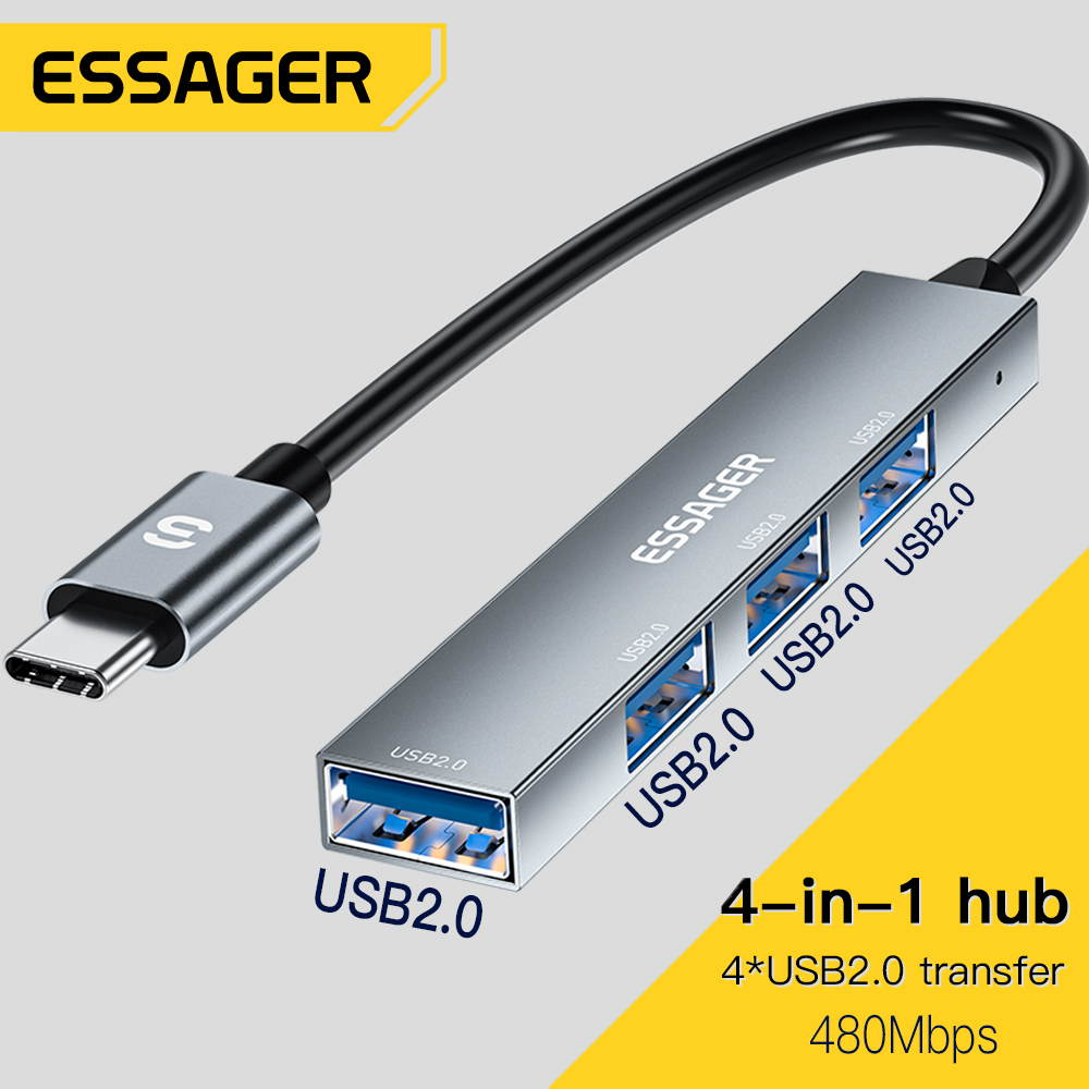 Essager 4 in 1 USB C Cable Hub - Usb Hub Type C recension och pris