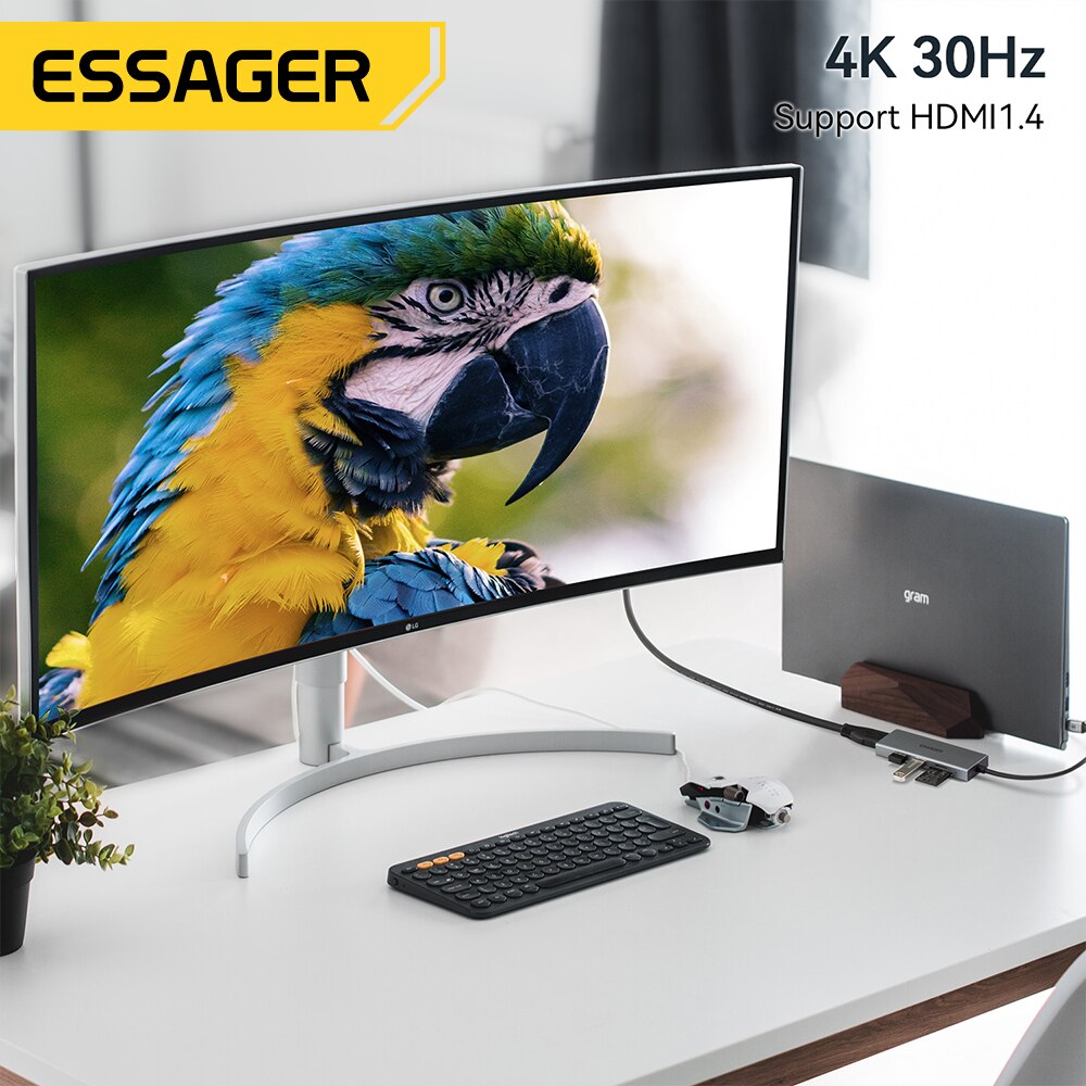 Essager 5 in 1 USB C HUB HDMI- - Usb Hub Type C recension och pris