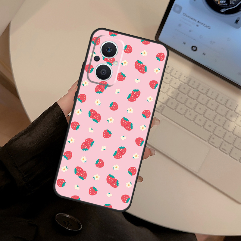 Strawberry Red Case For OPPO F - Oppo Reno 12 recension och pris