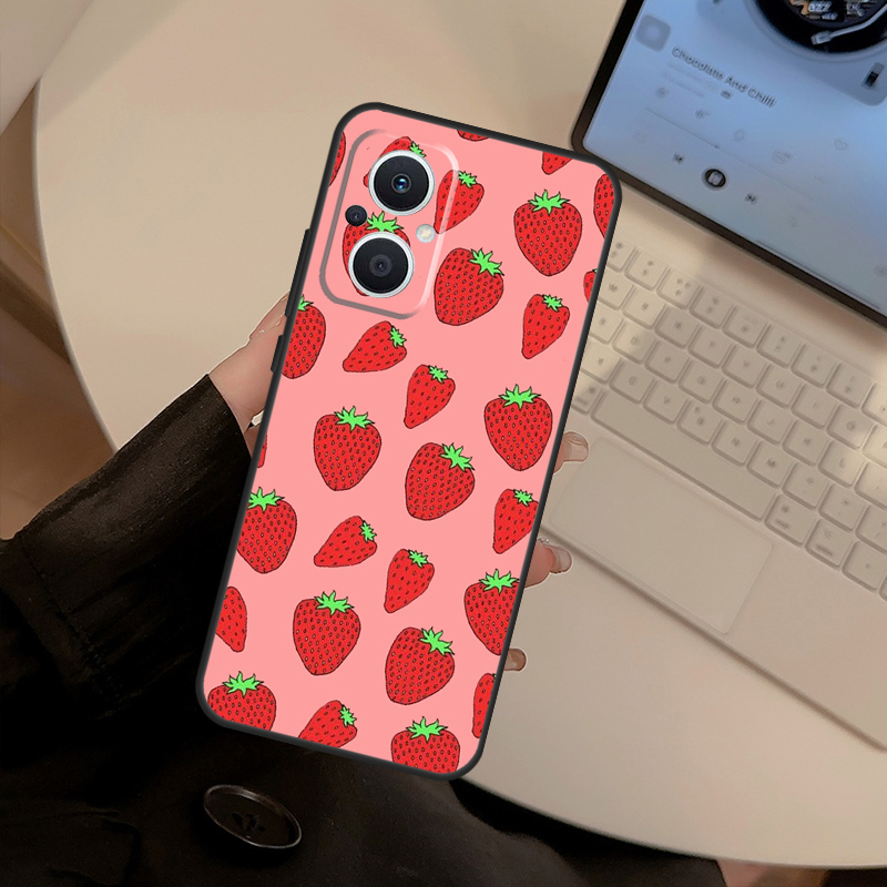 Strawberry Red Case For OPPO F - Oppo Reno 12 recension och pris